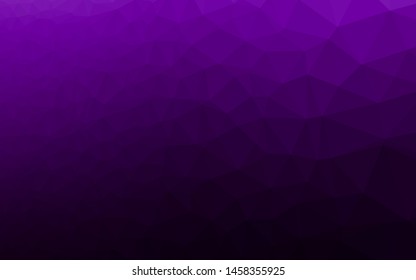 Dark Purple vector triangle mosaic texture. Creative illustration in halftone style with gradient. Brand new design for your business.