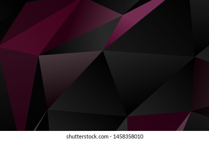 Dark Purple vector triangle mosaic cover. Colorful abstract illustration with gradient. Brand new design for your business.