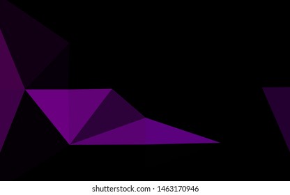 Dark Purple vector triangle mosaic texture. Colorful illustration in Origami style with gradient.  Completely new design for your business.