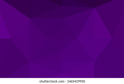 Dark Purple vector triangle mosaic cover. Modern geometrical abstract illustration with gradient. Template for your brand book.