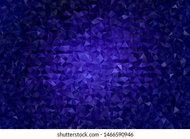 Dark Purple vector triangle mosaic template. Shining polygonal illustration, which consist of triangles. Pattern for a brand book's backdrop.