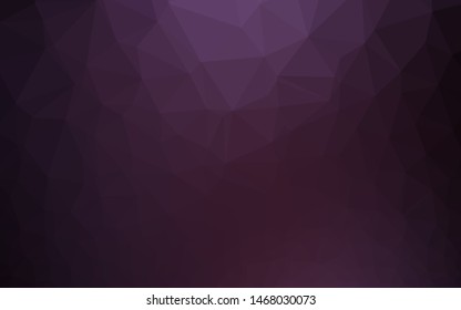 Dark Purple vector triangle mosaic cover. A vague abstract illustration with gradient. The best triangular design for your business.