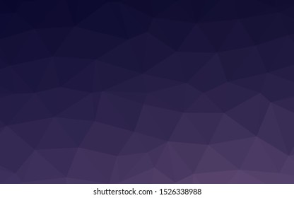 Dark Purple vector triangle mosaic template. Colorful illustration in Origami style with gradient.  Completely new design for your business.
