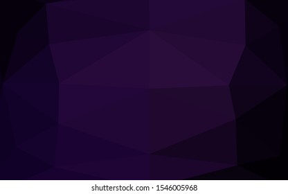 Dark Purple vector triangle mosaic texture. Shining colored illustration in a Brand new style. Brand new design for your business.