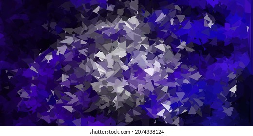 Dark purple vector triangle mosaic wallpaper. Colorful abstract illustration with gradient triangles. Your design for applications.