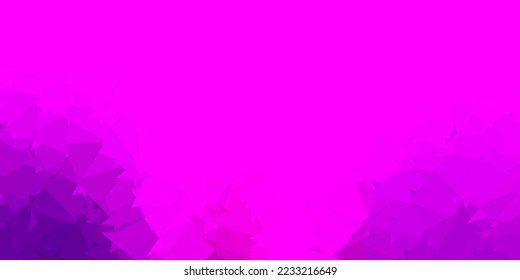 Plantilla de mosaico de triángulo de vector púrpura oscuro. Ilustración inteligente en estilo faceta con triángulos abstractos. Fondo de escritorio para tus aplicaciones web.