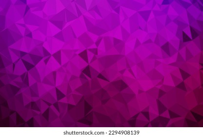 Tapa de mosaicos de triángulo oscuro vectorial púrpura. Ilustración colorida nueva con gradiente. Patrón triangular para el diseño de su negocio.