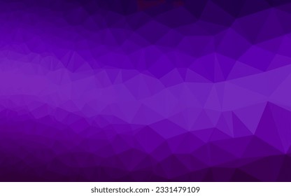 Dark Purple vector triangle mosaic cover. Shining colored illustration in a Brand new style. Template for a cell phone background.