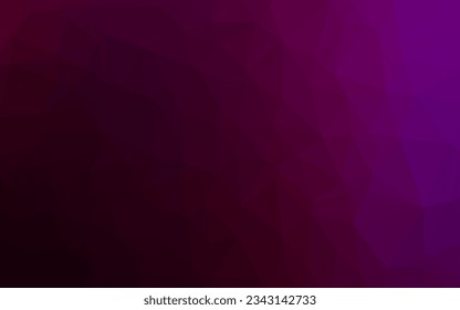 Textura de mosaico de triángulo de vector púrpura oscuro. Una elegante ilustración brillante con gradiente. El mejor diseño triangular para su negocio.