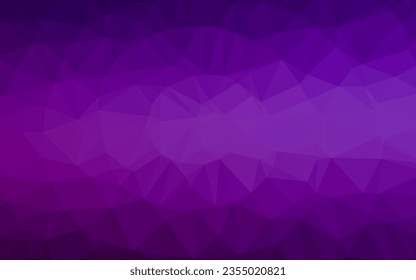 Dark Purple vector triangle mosaic template. Brand new colorful illustration in with gradient. Brand new style for your business design.