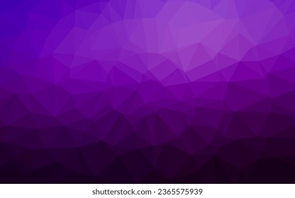 Dark Purple vector triangle mosaic template. An elegant bright illustration with gradient. Completely new template for your business design.