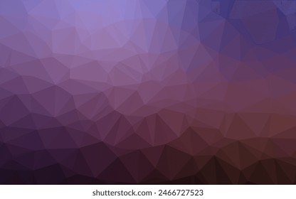 Dunkelviolette Vektorgrafik Dreieck Mosaik Abdeckung. Leuchtende Illustration, die aus Dreiecken besteht. Dreiecksmuster für Ihr Business-Design.