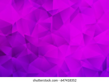Dark Purple vector triangle mosaic background. Shining illustration, which consist of triangles. The polygonal design can be used for your web site.