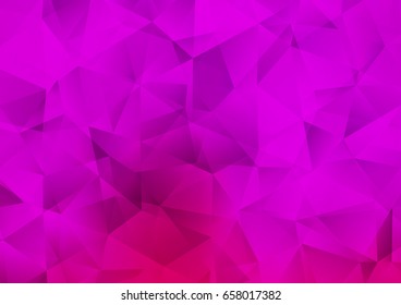 Dark Purple vector triangle mosaic template. A completely new color illustration in a vague style. The textured pattern can be used for background.