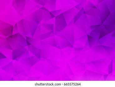 Dark Purple vector triangle mosaic template. A completely new color illustration in a vague style. The elegant pattern can be used as part of a brand book.