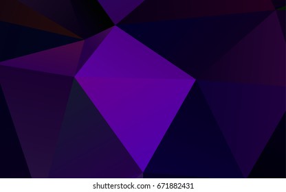 Dark Purple vector triangle mosaic template. A completely new color illustration in a vague style. A completely new template for your business design.