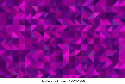 Dark Purple vector triangle mosaic pattern. Creative geometric illustration in Origami style with gradient. A new texture for your design.