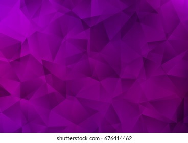 Dark Purple vector triangle mosaic pattern. Shining illustration, which consist of triangles. A completely new design for your business.