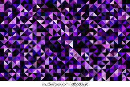 Dark Purple vector triangle mosaic template. A vague abstract illustration with gradient. The best triangular design for your business.