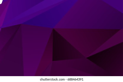 Dark Purple vector triangle mosaic template. Creative geometric illustration in Origami style with gradient. The elegant pattern can be used as part of a brand book.