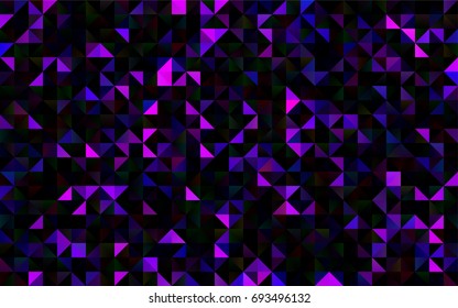 Dark Purple vector triangle mosaic template. Brand-new colored illustration in blurry style with gradient. Brand-new style for your business design.