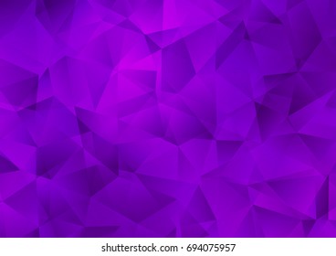 Dark Purple vector triangle mosaic template. A completely new color illustration in a vague style. A new texture for your design.