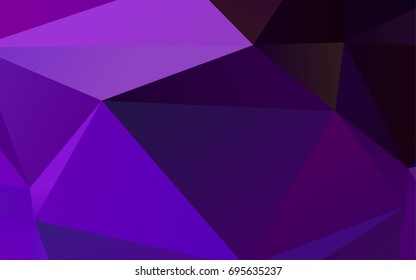 Dark Purple vector triangle mosaic template. Colorful illustration in abstract style with gradient. A completely new template for your business design.