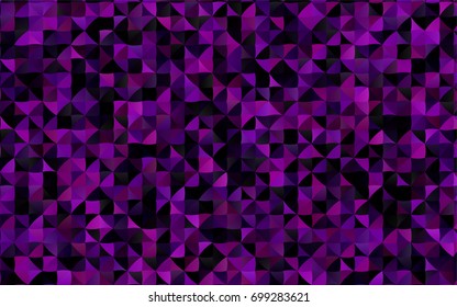 Dark Purple vector triangle mosaic pattern. An elegant bright illustration with gradient. A completely new template for your business design.