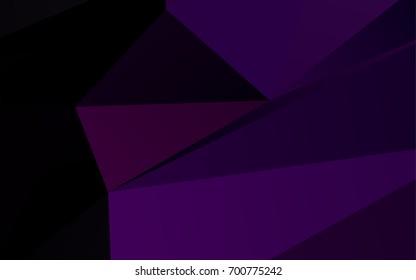 Dark Purple vector triangle mosaic background. Glitter abstract illustration with an elegant design. The best triangular design for your business.