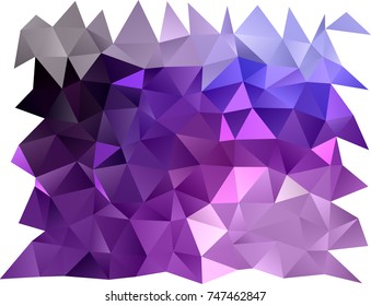 Dark Purple vector triangle mosaic template. Glitter abstract illustration with an elegant design. Brand-new style for your business design.