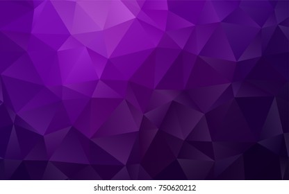 Dark Purple vector triangle mosaic pattern. A completely new color illustration in a vague style. The elegant pattern can be used as part of a brand book.