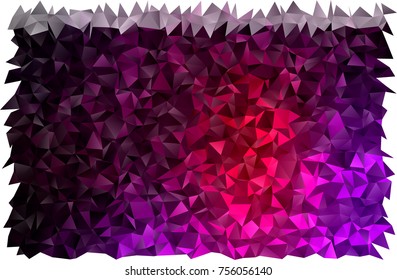 Dark Purple vector triangle mosaic background. Creative illustration in halftone style with gradient. A completely new design for your business.