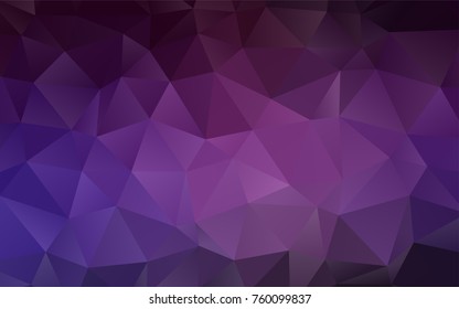 Dark Purple vector triangle mosaic template. Colorful abstract illustration with gradient. A completely new design for your business.