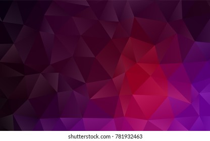 Dark Purple vector triangle mosaic pattern. Modern geometrical abstract illustration with gradient. Triangular pattern for your business design.