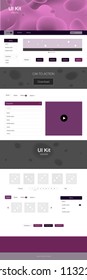 Dark Purple vector web ui kit with lamp shapes. Glitter abstract illustration with blurred bubble shapes.. This template you can use for landing pages.