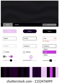 Dark Purple vector wireframe kit with abstract circles. Colorful abstract illustration with gradient lines. This template you can use for landing pages.