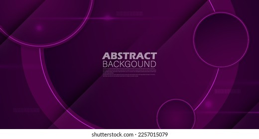 dark purple violet vector background with gradient color and dynamic shadow on background.modern background circle overlap layerred for graphic design. Eps10 vector