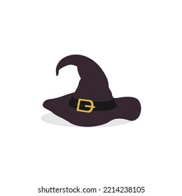 dark purple witch hat vector white background
