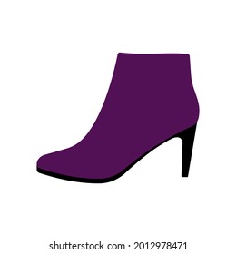 dark purple ankle boots