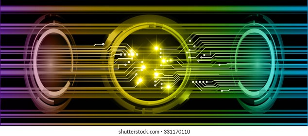 Dark purple yellow blue Light Abstract Technology background for computer graphic website internet business. circuit. vector illustration. infographics. motion move blur.neon.