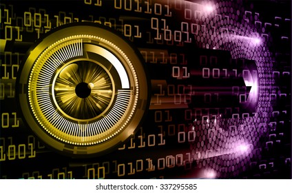 dark purple yellow Light Abstract Technology background for computer graphic website internet and business. circuit. illustration.digital.infographics. binary code. zero one. vector.eye