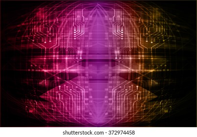 dark purple yellow Light Abstract Technology background for computer graphic website internet and business. circuit. illustration.digital.infographics. binary code. zero one. eye scan virus vector