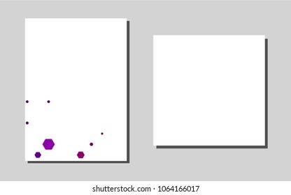 Dark Purplevector background for presentations. Glitter abstract design concept with text box. Beautiful design for cover of notepads.
