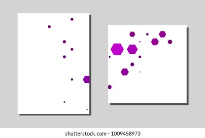 Dark Purplevector brochure for ui, ux design. Modern abstract design concept with colorful gradient. Pattern can be used as a template for calendars.