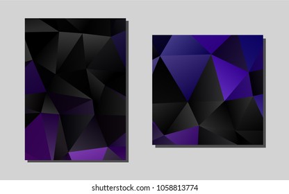Dark Purplevector brochure for ui, ux design. Booklet with textbox on colorful abstract background. Completely new template for your brand book.