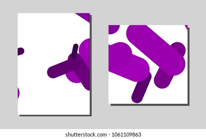 Dark Purplevector cover for Envelopes. Abstract booklet on colored background with gradient. Completely new template for your brand book.