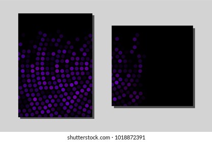 Dark Purplevector cover for Envelopes. Beautiful colored sample in A4 size. New design for a poster, banner of your website.