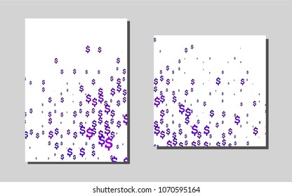 Dark Purplevector cover for Envelopes. Booklet with textbox on colorful abstract background. Pattern for beautiful business cards, folders.