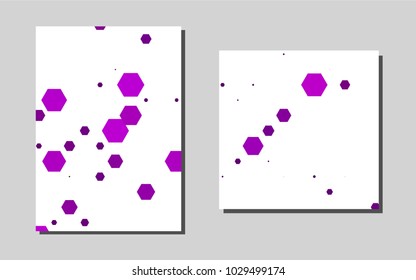 Dark Purplevector cover for Envelopes. Glitter abstract design concept with text box. Pattern for ads, leaflets, labels of your business.