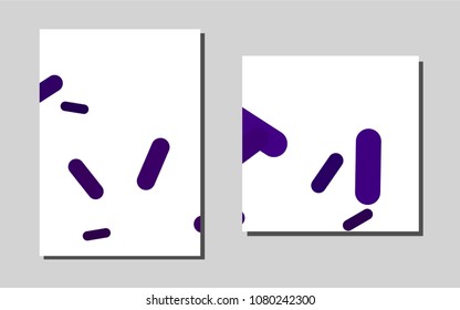 Dark Purplevector cover for Envelopes. Glitter abstract design concept with text box. Completely new template for your brand book.